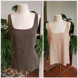 Lot of 2 Ellen Tracy blouse shirt sleeveless tops